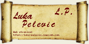 Luka Pelević vizit kartica